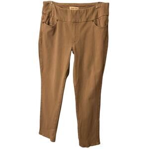Coldwater Creek Women’s Size 10P Petite Khaki Pull-On Stretch Jeans  Tapered Leg